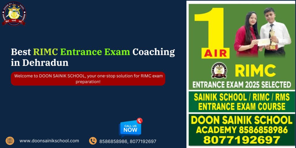RIMC Entrance Exam Coaching in Dehradun